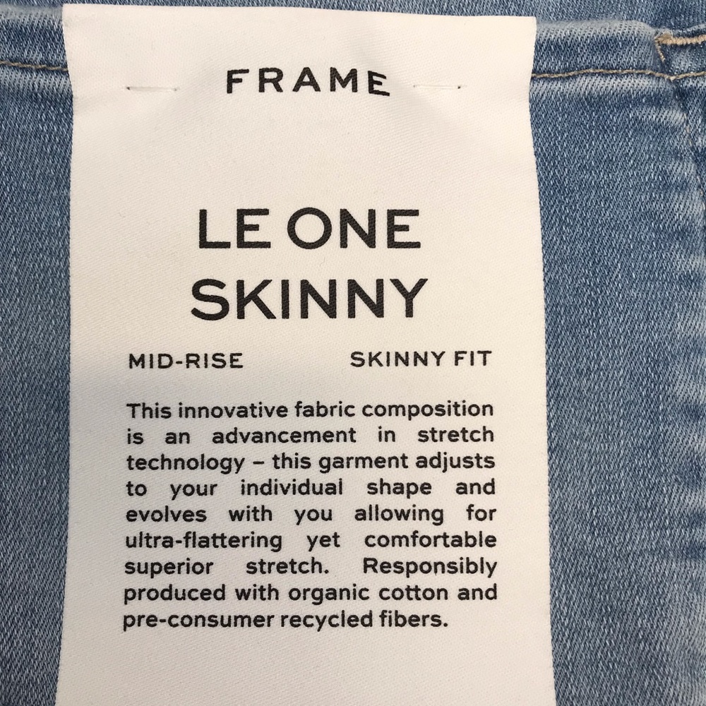 Frame Le One Skinny High-Rise Women’s Jeans - Size: 2 (29-34) - Picture 14 of 17